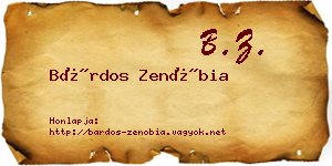 Bárdos Zenóbia névjegykártya